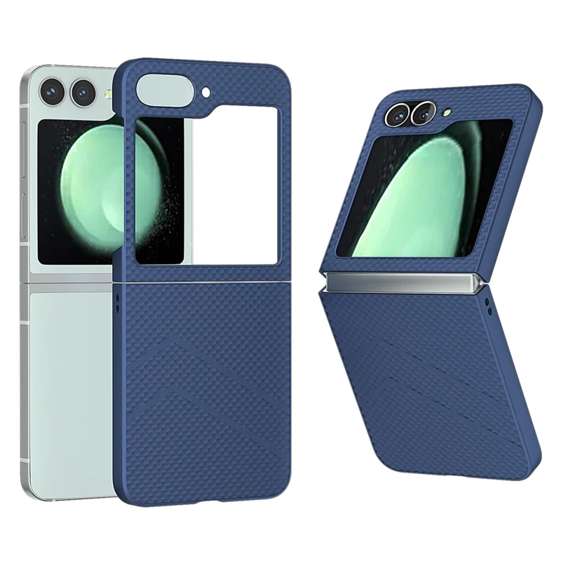 Para Samsung Galaxy Z Flip6 5G Capa Rígida PC Fosca Dobrável Capa de Telefone - Azul Escuro