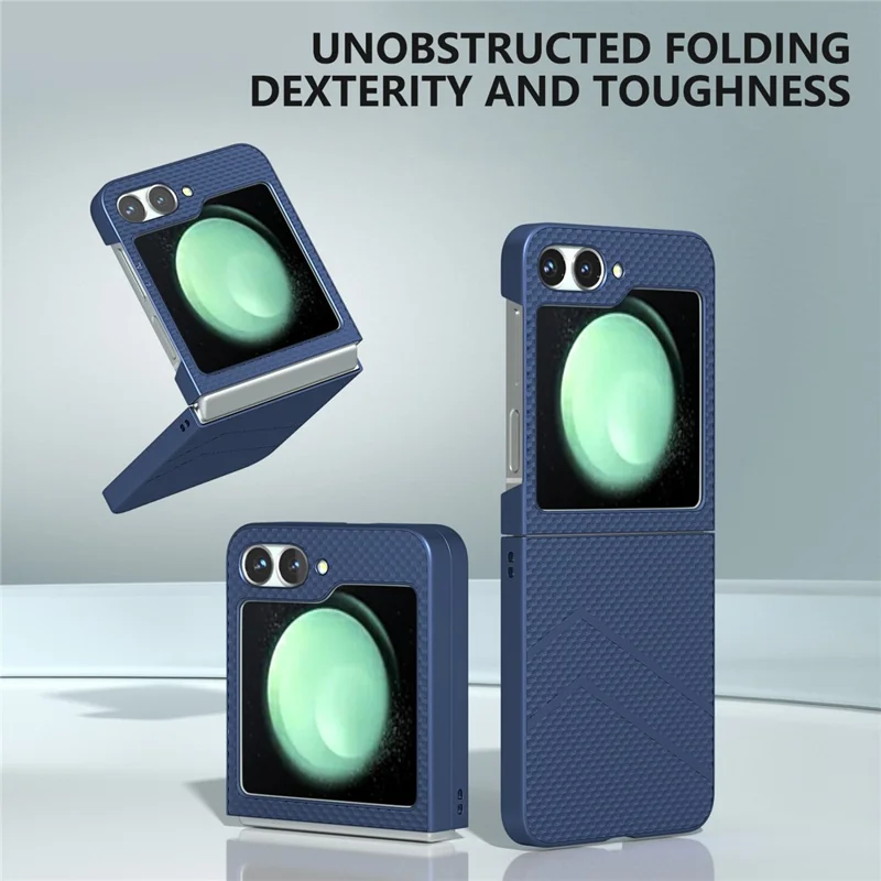 Para Samsung Galaxy Z Flip6 5G Capa Rígida PC Fosca Dobrável Capa de Telefone - Azul Escuro