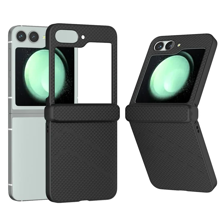 Para Samsung Galaxy Z Flip6 5G Case Matte Texture PC Phone Cover com Proteção da Dobradiça - Preto