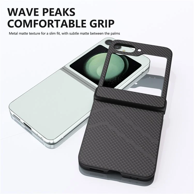 Para Samsung Galaxy Z Flip6 5G Case Matte Texture PC Phone Cover com Proteção da Dobradiça - Preto