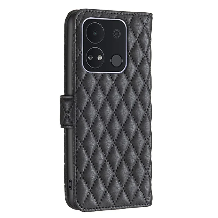 BINFEN COLOR BF Style-14 Для Itel A04 Чехол Для Телефона Ударопрочный Кожаный Флип-Чехол - Черный