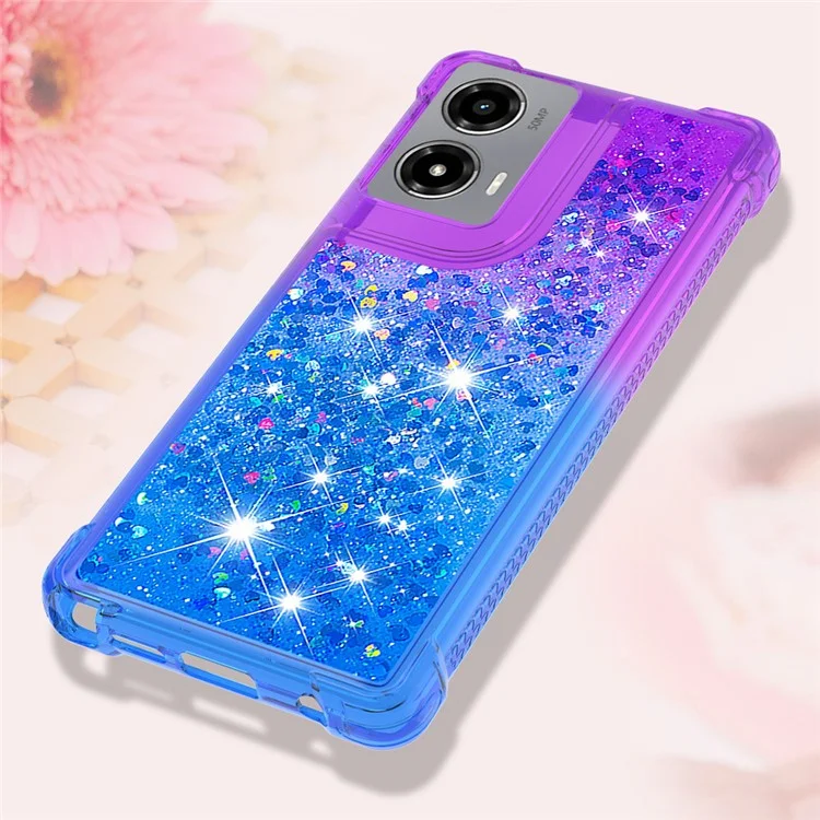 YB Quicksand Series-3 für Motorola Moto G Stylus 5G (2024) Case Quicksand Soft TPU Telefonhülle - Lila+Himmelblau
