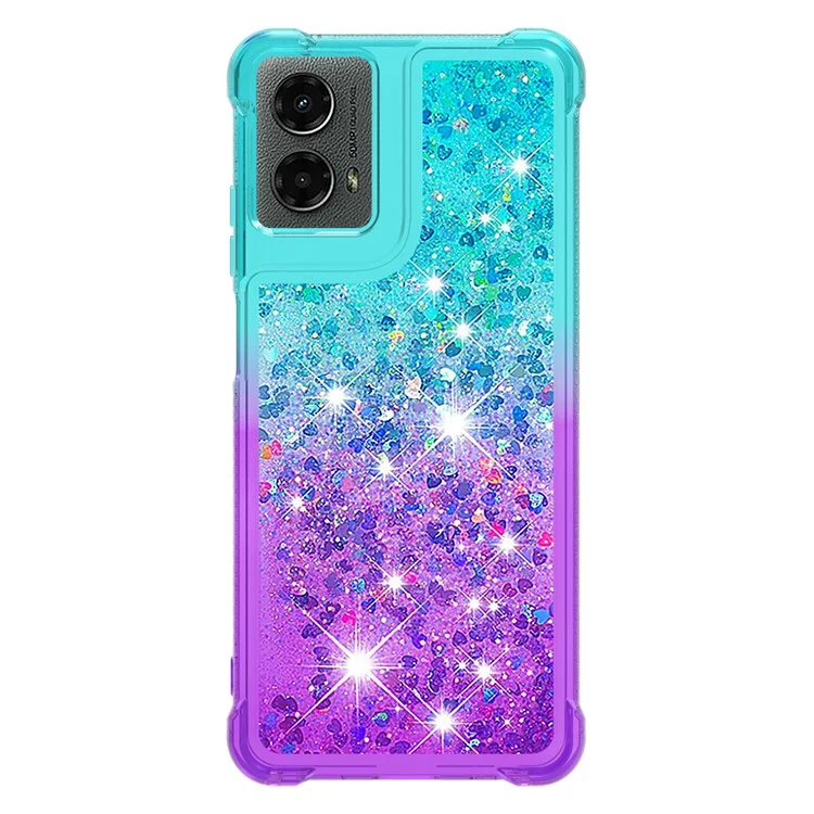 YB Quicksand Series-3 für Motorola Moto G Play 5G (2024) / Moto G 5G (2024) Quicksand Soft TPU Handyhülle - Himmelblau+Lila