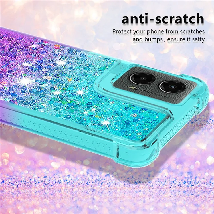 YB Quicksand Series-3 für Motorola Moto G Play 5G (2024) / Moto G 5G (2024) Quicksand Soft TPU Handyhülle - Himmelblau+Lila
