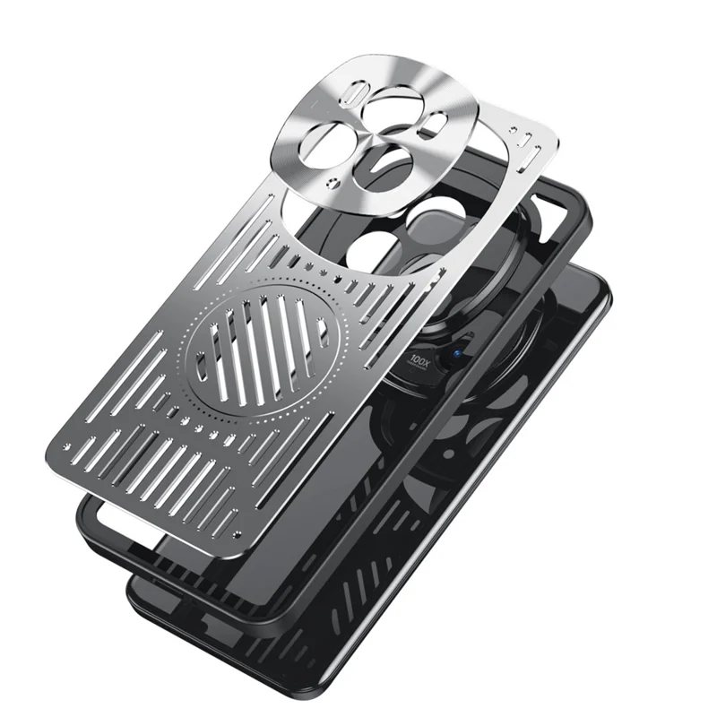 For Honor Magic6 Pro 5G Heat Dissipation Phone Case TPU+Aluminum Alloy Back Cover - Blue