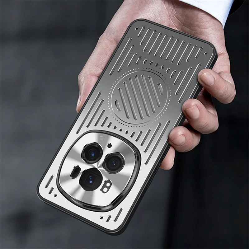 For Honor Magic6 Pro 5G Heat Dissipation Phone Case TPU+Aluminum Alloy Back Cover - Blue