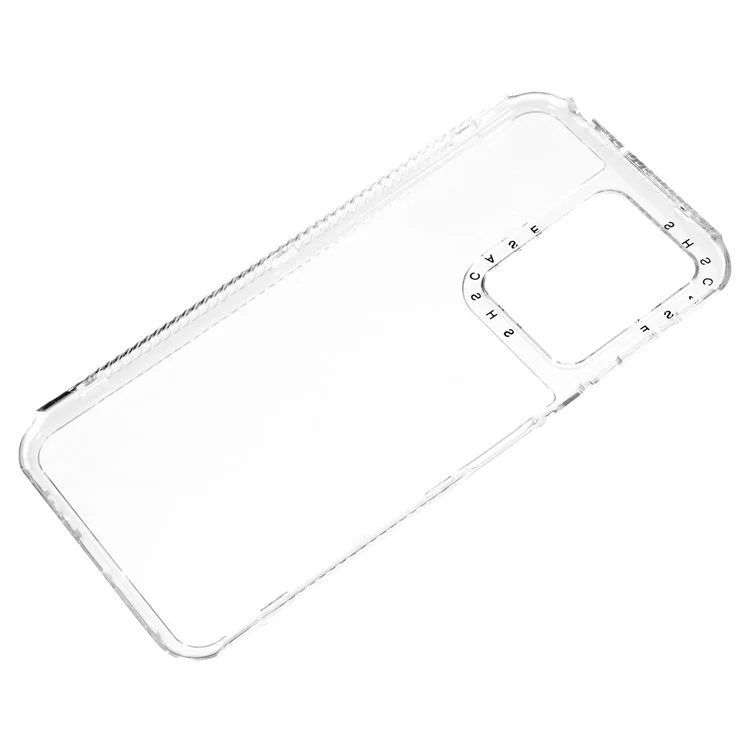 Para Xiaomi Redmi 13C 4G / 13C 5G / Poco C65 4G / Poco M6 5G / 13R 5G Case PC+TPU Almofadamento nos Quatro Cantos Capa de Telefone - Transparente