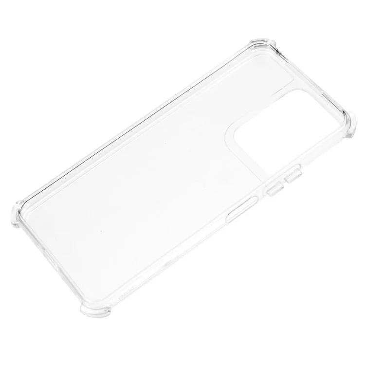 Para Xiaomi Redmi 13C 4G / 13C 5G / Poco C65 4G / Poco M6 5G / 13R 5G Case PC+TPU Almofadamento nos Quatro Cantos Capa de Telefone - Transparente