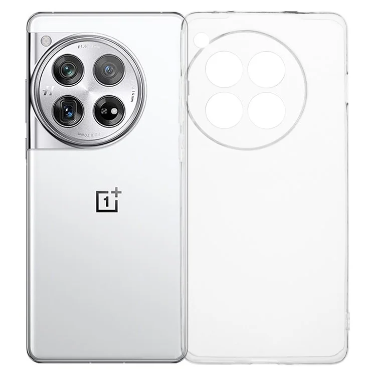 For OnePlus 12 5G Protective Case Glossy Watermark-Free Soft TPU Clear Phone Cover