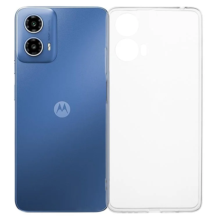 Pour Motorola Moto G24 4G / G04 4G Étui transparent Glossy Soft TPU Étui de protection pour téléphone sans marque d'eau