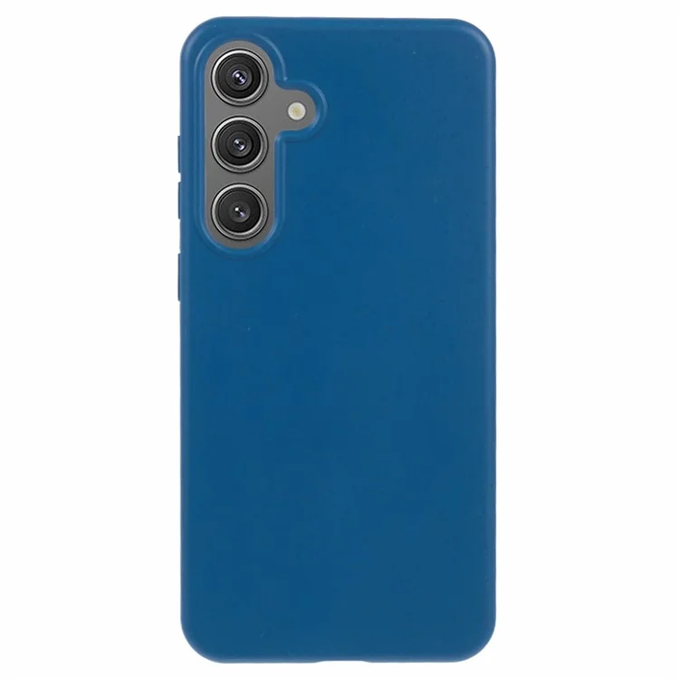 Pour Étui Samsung Galaxy S24 Biodégradable Paille de blé+TPU Étui de téléphone Écologique - Bleu