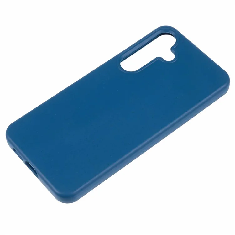 Pour Étui Samsung Galaxy S24 Biodégradable Paille de blé+TPU Étui de téléphone Écologique - Bleu