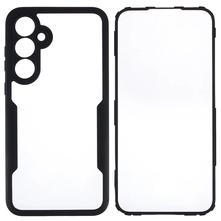 Per Samsung Galaxy A55 5G Clear Case Acrylic+TPU Anti-drop Phone Cover con PET Screen Protector