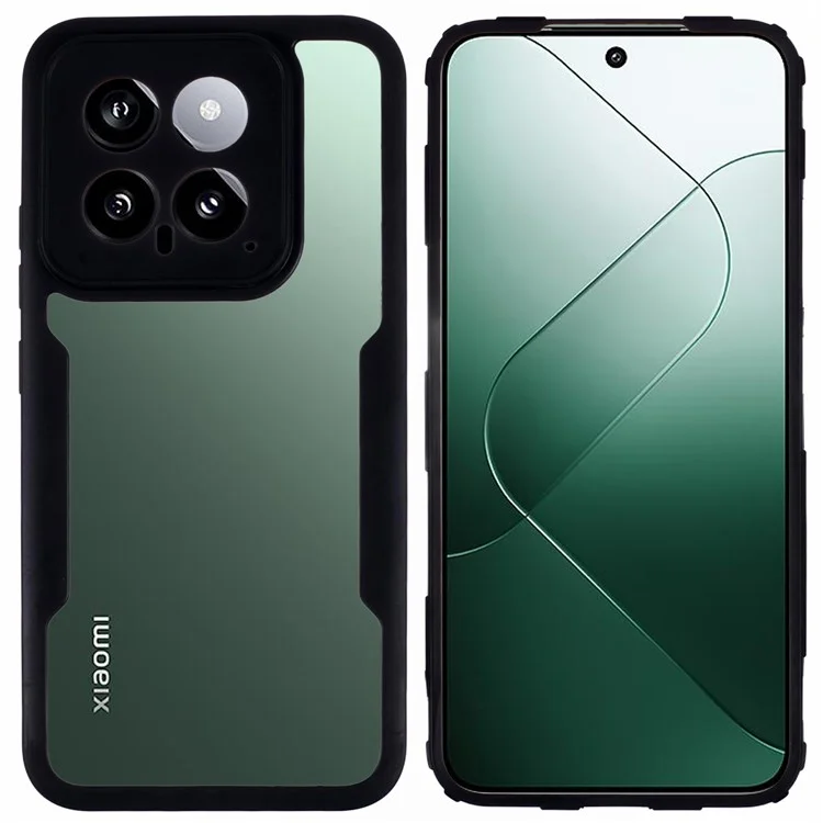 Pour étui de téléphone portable Xiaomi 14 en acrylique + coque antichoc en TPU