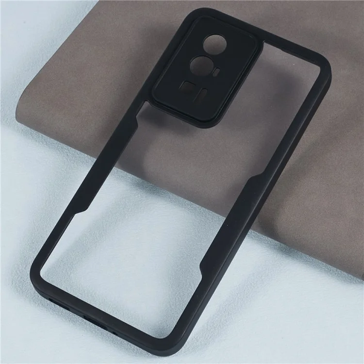 Para Xiaomi Poco F5 Pro 5G / Redmi K60 5G / K60 Pro 5G Capa Acrylic + TPU Capa de Proteção Corpo Inteiro - Preto