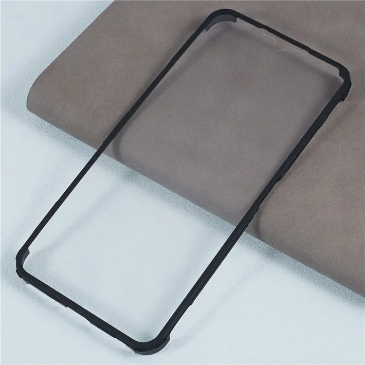 Für Xiaomi Redmi 13C 4G / Poco C65 4G Hülle Acryl + TPU Transparentes Telefongehäuse mit PET-Folie - Schwarz