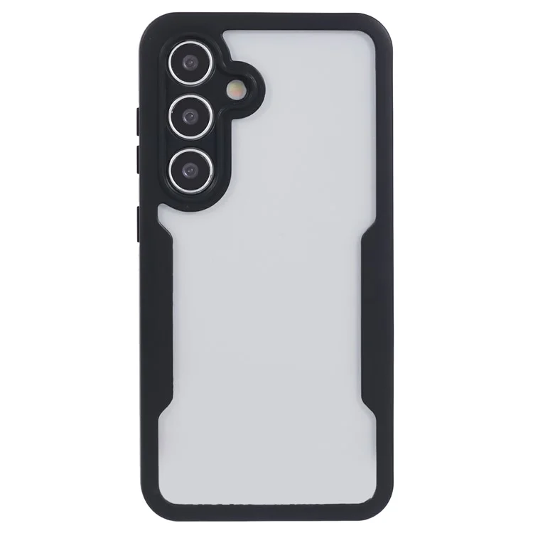 Para Samsung Galaxy S24 Case Acrylic+TPU Clear Phone Cover com PET Screen Protector