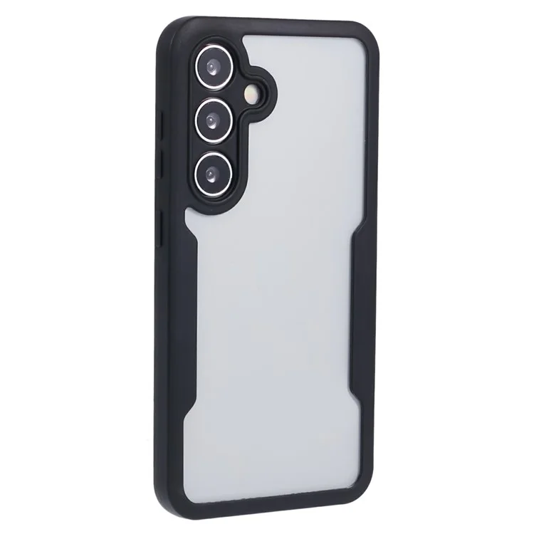 Para Samsung Galaxy S24 Case Acrylic+TPU Clear Phone Cover com PET Screen Protector