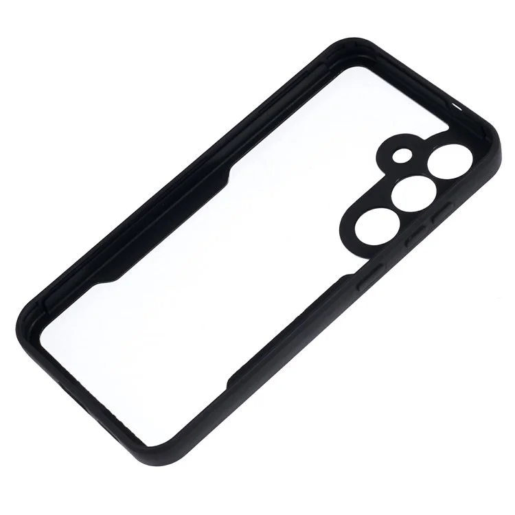 Para Samsung Galaxy S24 Case Acrylic+TPU Clear Phone Cover com PET Screen Protector