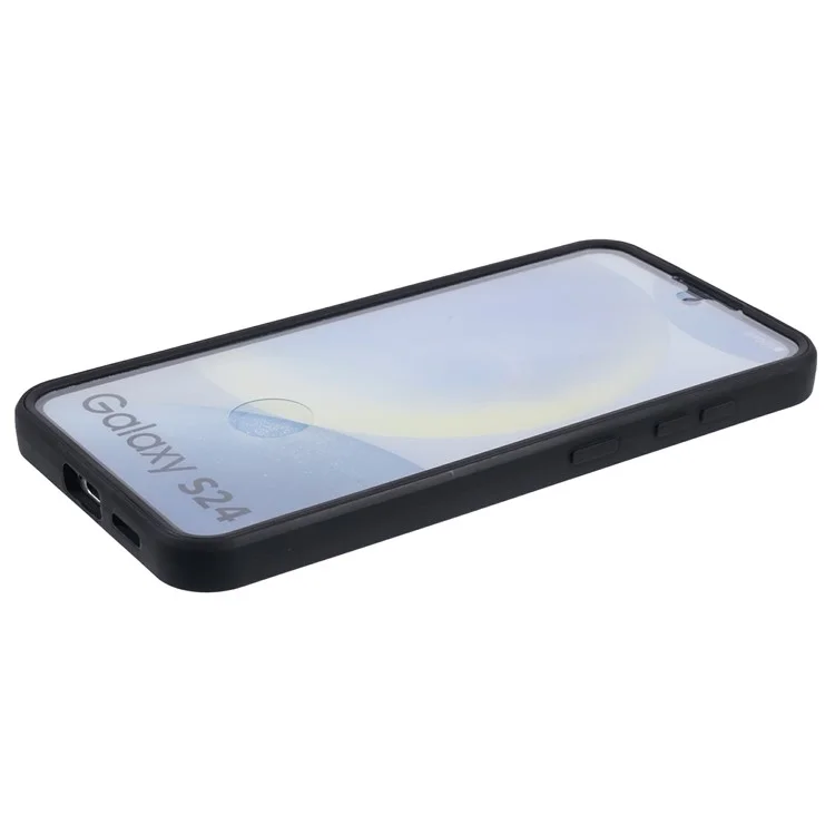 Para Samsung Galaxy S24 Case Acrylic+TPU Clear Phone Cover com PET Screen Protector
