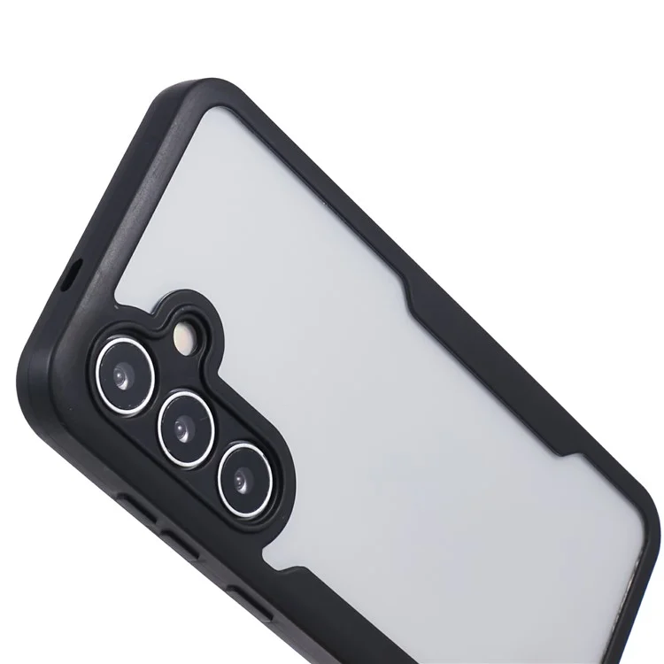 Para Samsung Galaxy S24 Case Acrylic+TPU Clear Phone Cover com PET Screen Protector