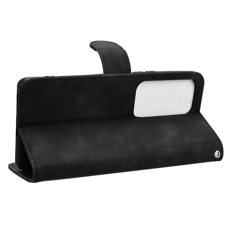 Per vivo V30 5G / V30 Pro 5G Custodia in Pelle Sensazione Pelle Flip Stand Wallet Phone Cover - Nero