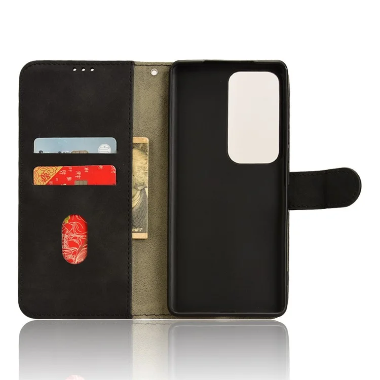 Per vivo V30 5G / V30 Pro 5G Custodia in Pelle Sensazione Pelle Flip Stand Wallet Phone Cover - Nero