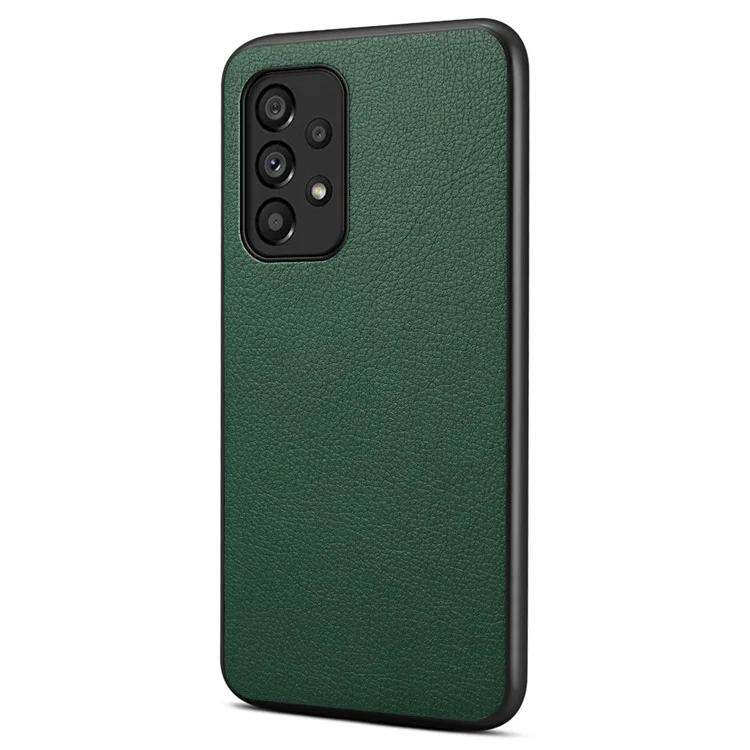 Für Samsung Galaxy A53 5G Case PU-Leder Kalbleder-Textur Schutzgehäuse Rückabdeckung - Grün