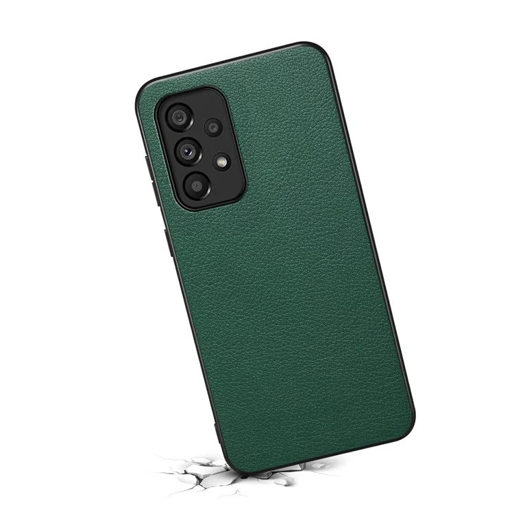 Für Samsung Galaxy A53 5G Case PU-Leder Kalbleder-Textur Schutzgehäuse Rückabdeckung - Grün
