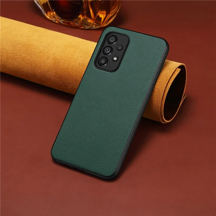 Für Samsung Galaxy A53 5G Case PU-Leder Kalbleder-Textur Schutzgehäuse Rückabdeckung - Grün