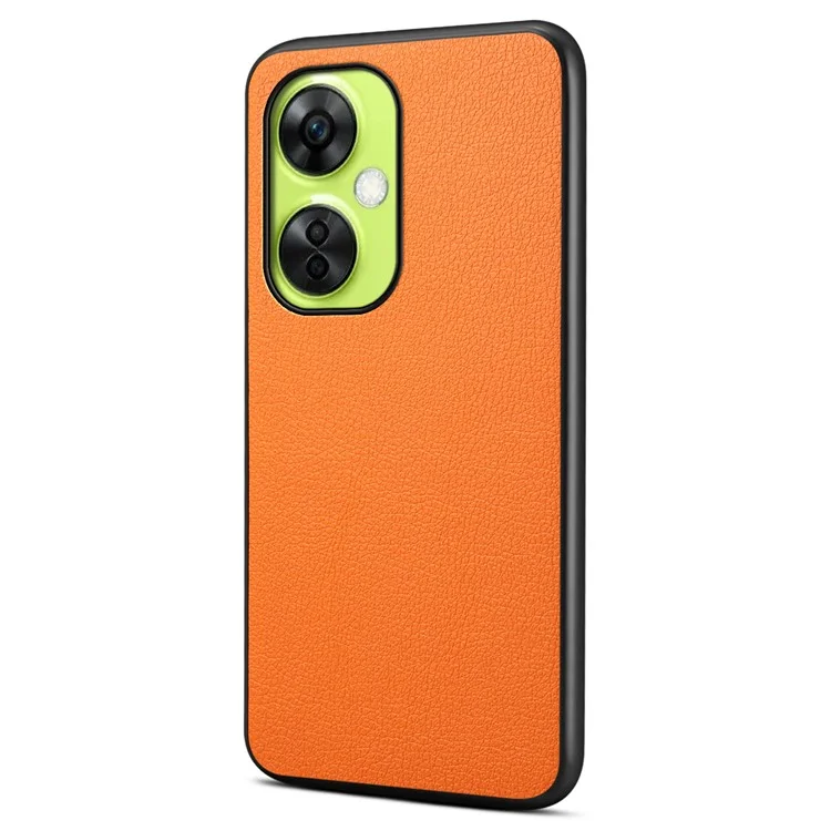 For OnePlus Nord CE 3 Lite 5G / Nord N30 5G Back Case PU Leather Ultra-thin Phone Cover - Orange