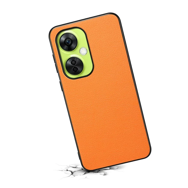 For OnePlus Nord CE 3 Lite 5G / Nord N30 5G Back Case PU Leather Ultra-thin Phone Cover - Orange