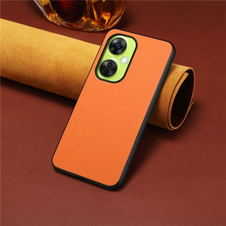 For OnePlus Nord CE 3 Lite 5G / Nord N30 5G Back Case PU Leather Ultra-thin Phone Cover - Orange