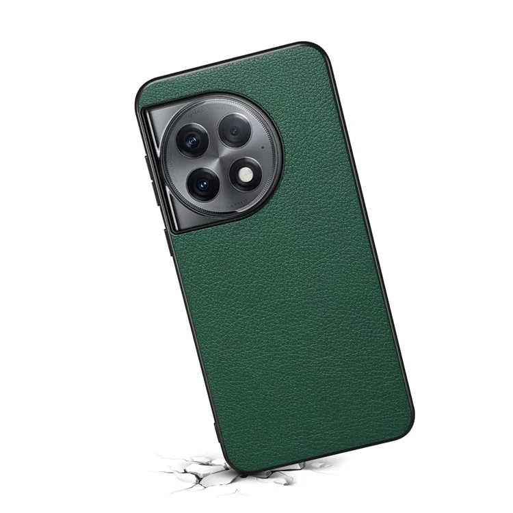 For OnePlus Ace 2 Pro 5G Case PU Leather Drop Protection Protective Back Shell - Green