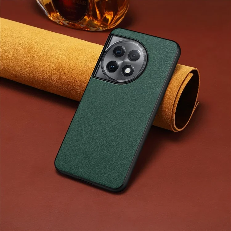 For OnePlus Ace 2 Pro 5G Case PU Leather Drop Protection Protective Back Shell - Green