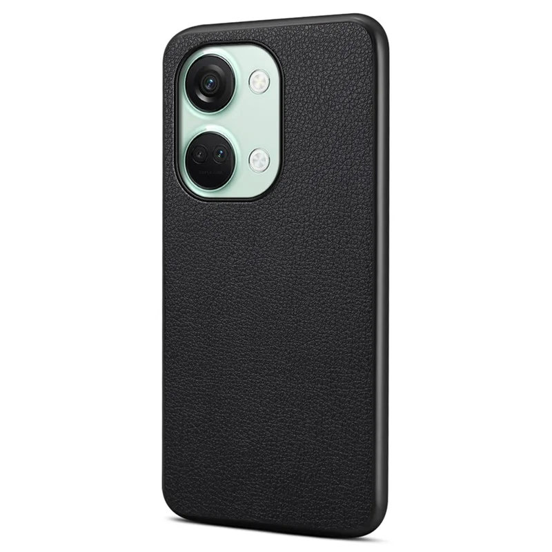 Phone Case for OnePlus Ace 2V / Nord 3 5G Shell PU Leather Calf Texture Cover - Black