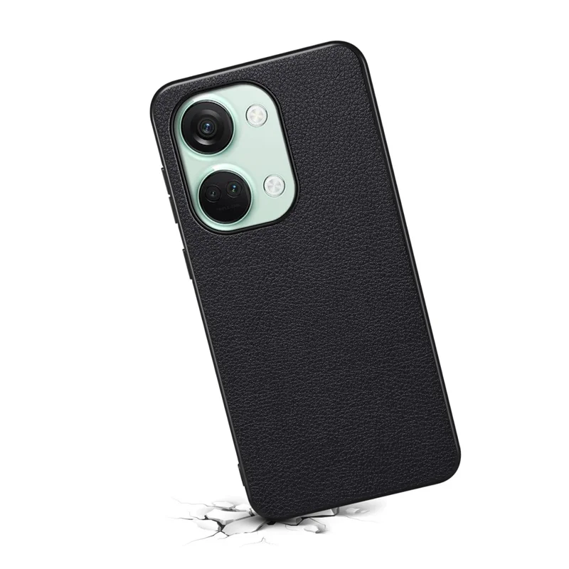 Phone Case for OnePlus Ace 2V / Nord 3 5G Shell PU Leather Calf Texture Cover - Black