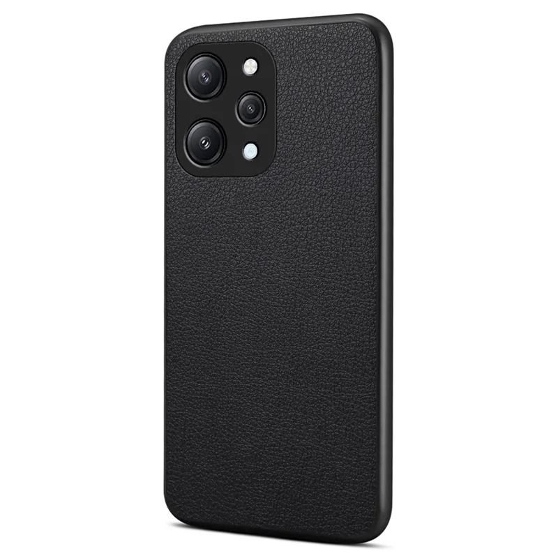 For Xiaomi Redmi Note 12R 5G / Redmi 12 5G (Global) Case Shockproof PU+PC+TPU Slim Phone Cover - Black