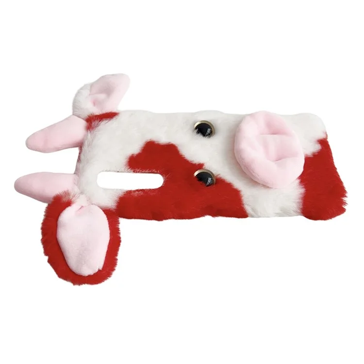 For Sony Xperia 10 V Case Fluffy Cows Ear Soft TPU Slim Phone Case - Red