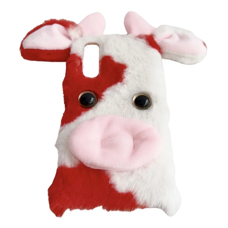 For Sony Xperia 10 V Case Fluffy Cows Ear Soft TPU Slim Phone Case - Red