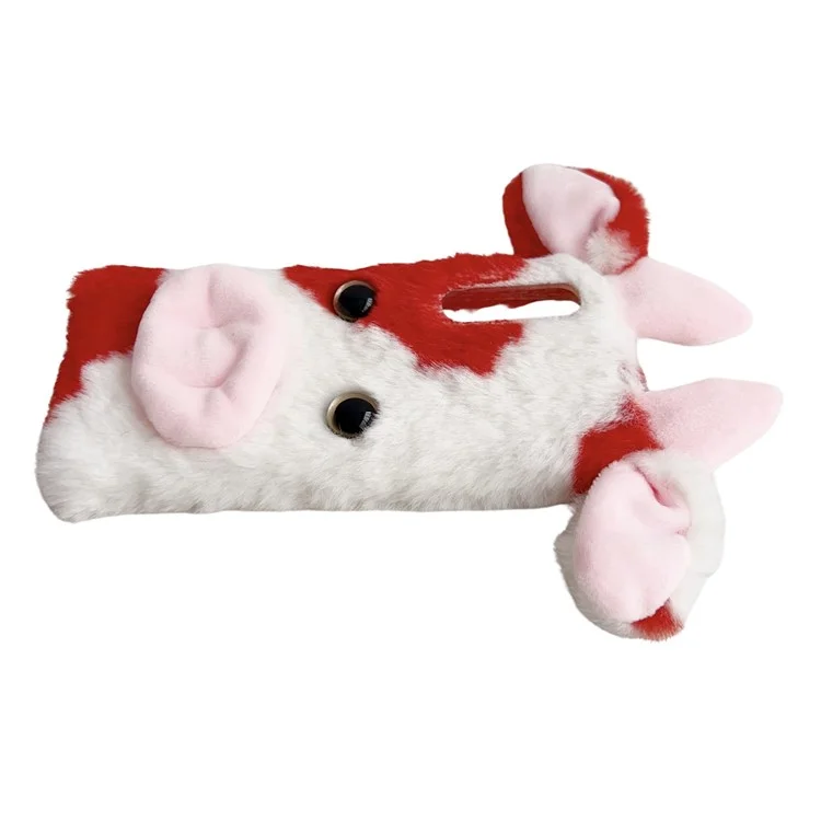 For Sony Xperia 10 V Case Fluffy Cows Ear Soft TPU Slim Phone Case - Red