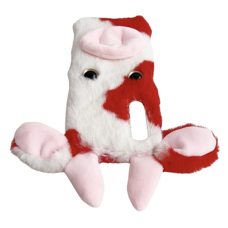 For Sony Xperia 10 V Case Fluffy Cows Ear Soft TPU Slim Phone Case - Red