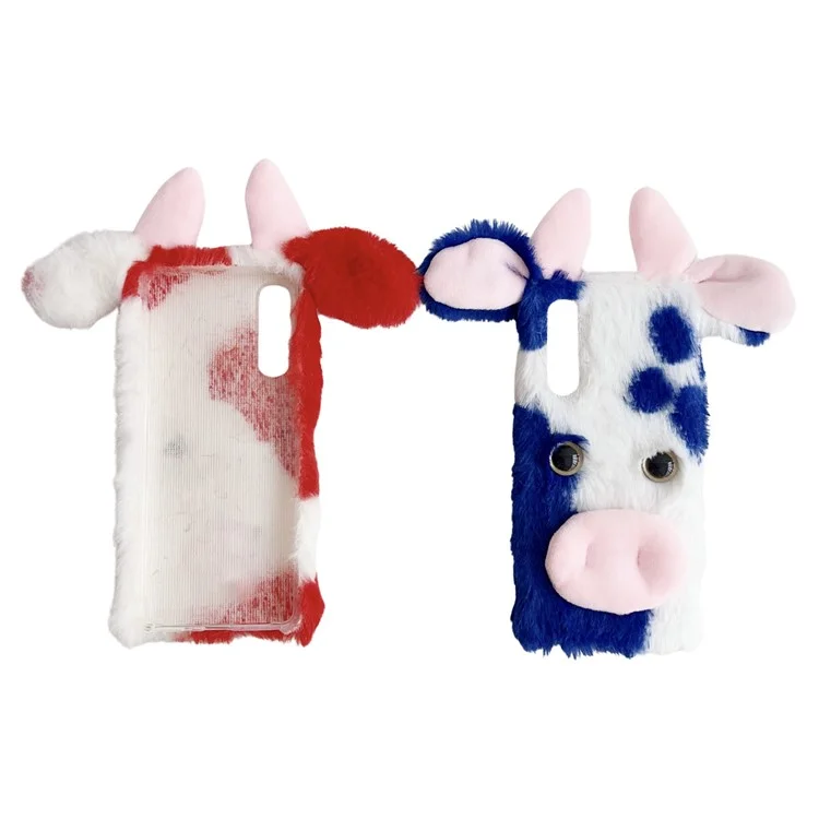 For Sony Xperia 10 V Case Fluffy Cows Ear Soft TPU Slim Phone Case - Red