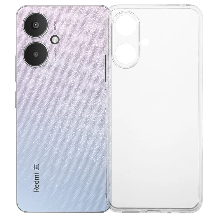 Para Xiaomi Redmi 13C 5G / 13R 5G / Poco M6 5G Carcasa 2.0mm TPU Flexible Funda de teléfono sin marcas de agua