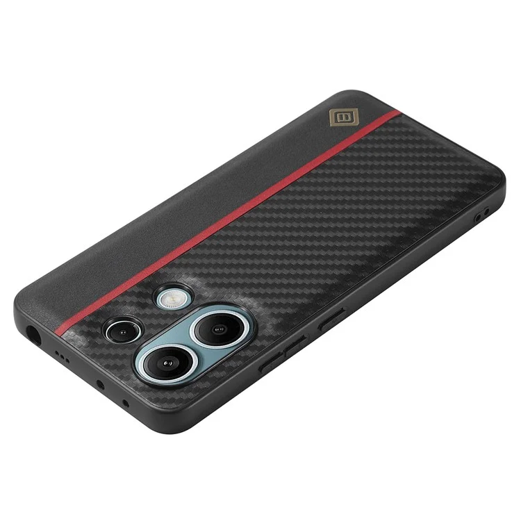 LC.IMEEKE For Xiaomi Redmi Note 13 4G Case Leather+TPU+EVA Cover Carbon Fiber Texture