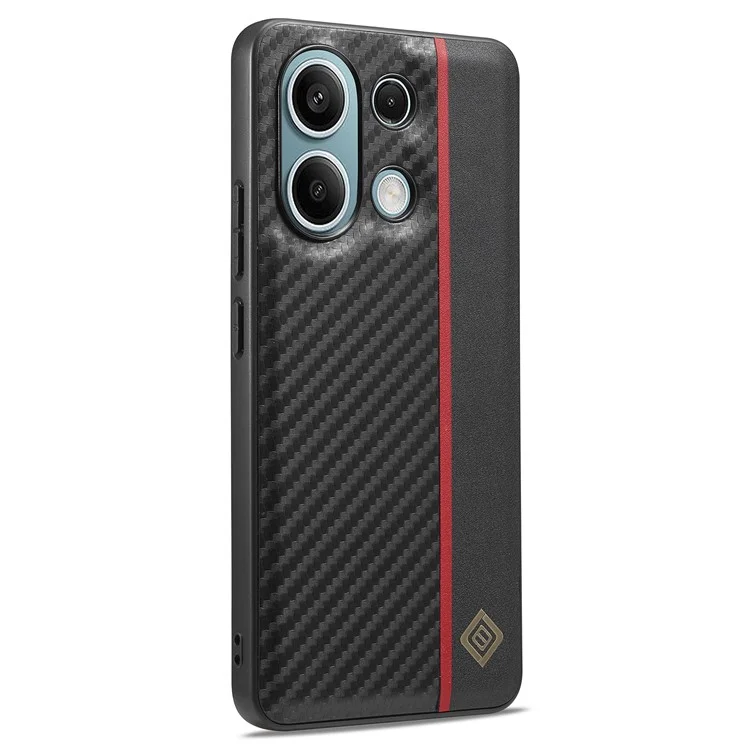 LC.IMEEKE For Xiaomi Redmi Note 13 4G Case Leather+TPU+EVA Cover Carbon Fiber Texture