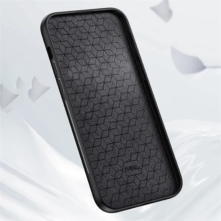 Für Xiaomi Redmi A3 4G / Poco C61 4G-Hülle Hirschmuster PU-Leder beschichtete PC+TPU-Handyhülle - Schwarz