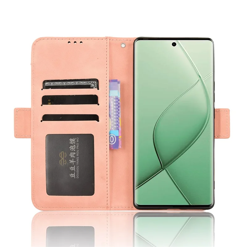 For TECNO Spark 20 Pro+ KJ7 Case Multiple Card Slots PU Leather Stand Phone Cover - Pink