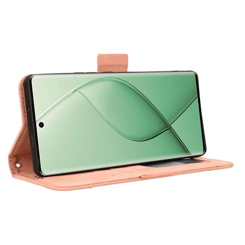 For TECNO Spark 20 Pro+ KJ7 Case Multiple Card Slots PU Leather Stand Phone Cover - Pink