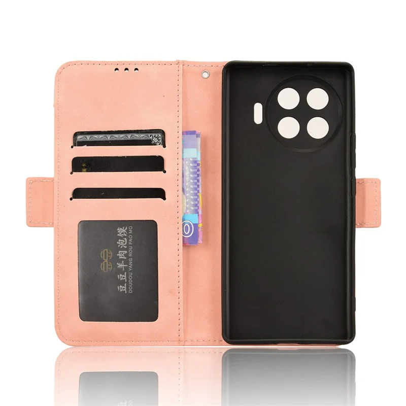 For TECNO Spark 20 Pro+ KJ7 Case Multiple Card Slots PU Leather Stand Phone Cover - Pink